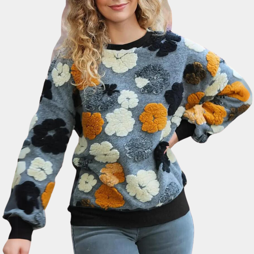 Pull à Fleur Élégant pour Femme