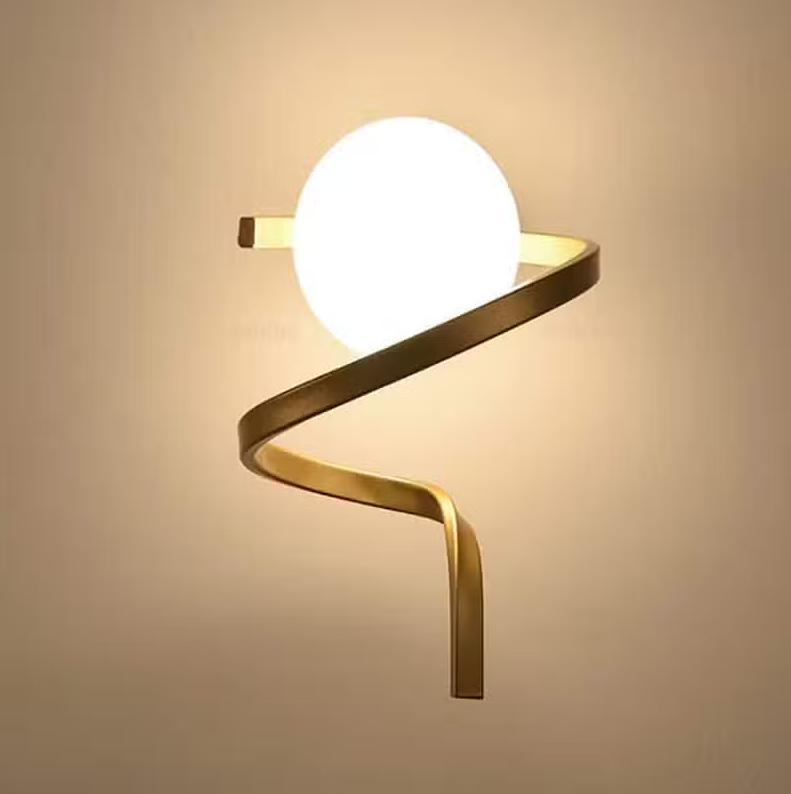 Fiestora™ – Applique Murale LED Noire & Dorée Moderne avec Éclairage Chaud/Froid