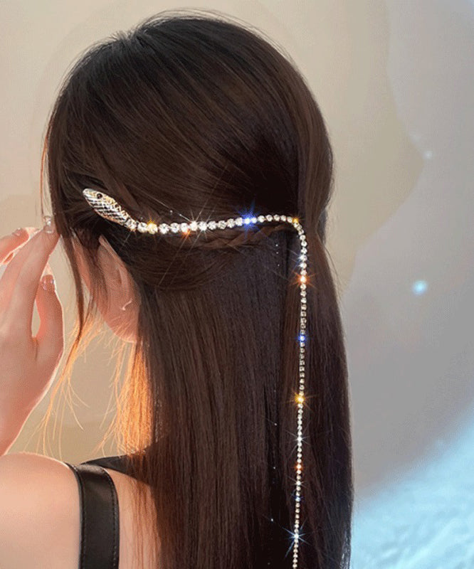 Épingle à cheveux en or rose avec zircone décorative - EasyApparels