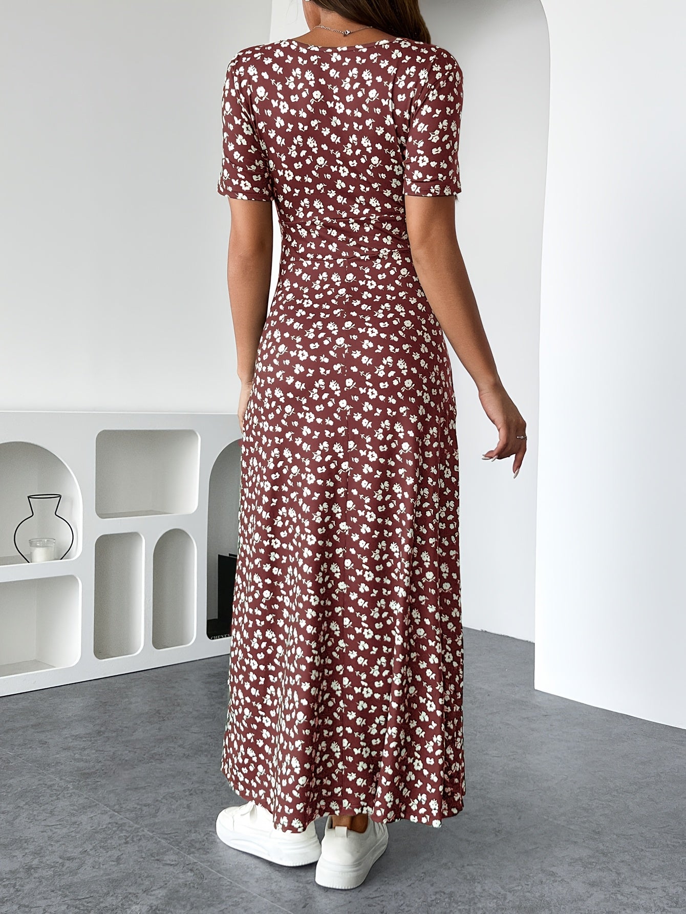 Florezia™ – Robe Longue à Fleurs Chic et Fluide pour Été Élégant