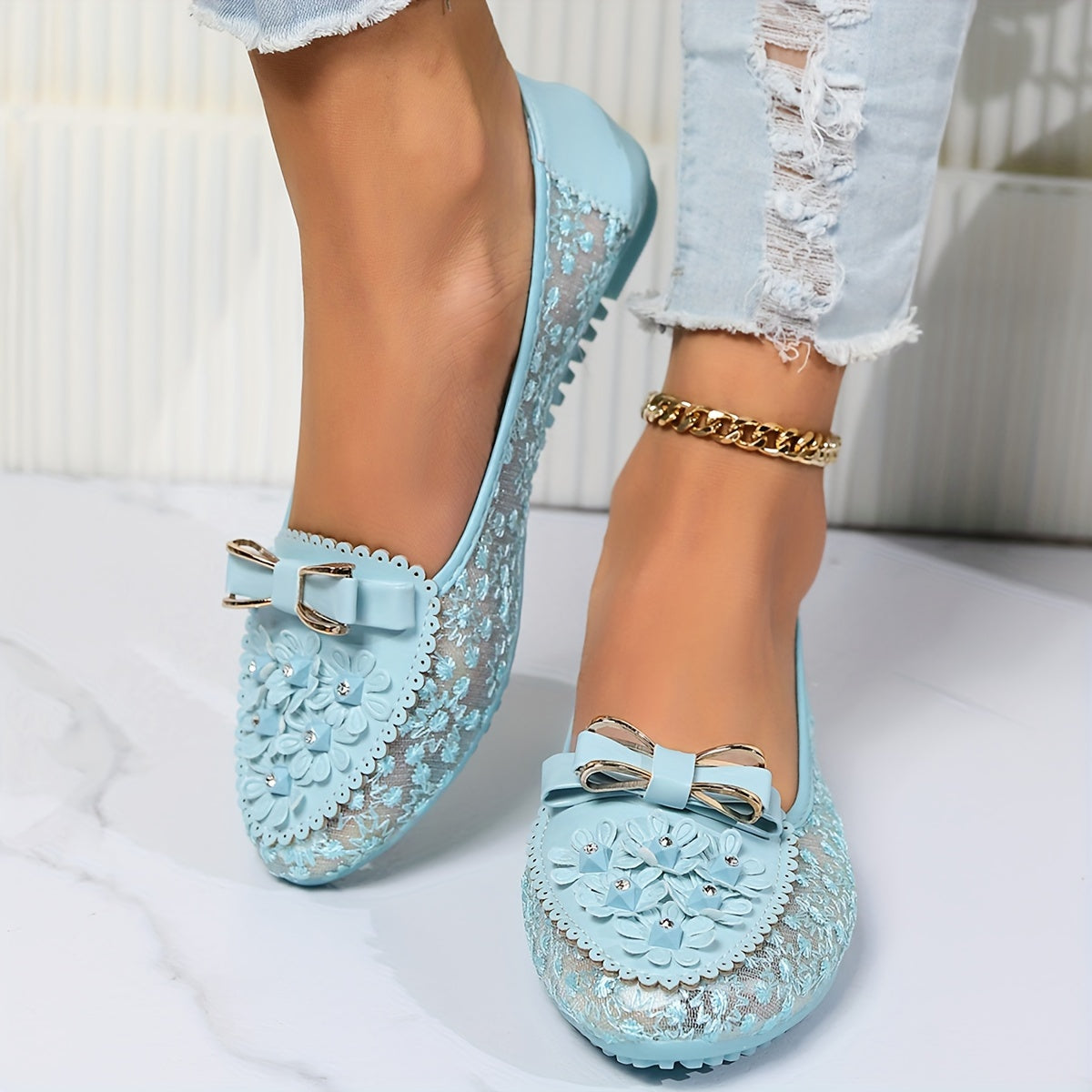 Floriva™ – Mocassin Femme Été Élégant & Confort Souple Fleurie