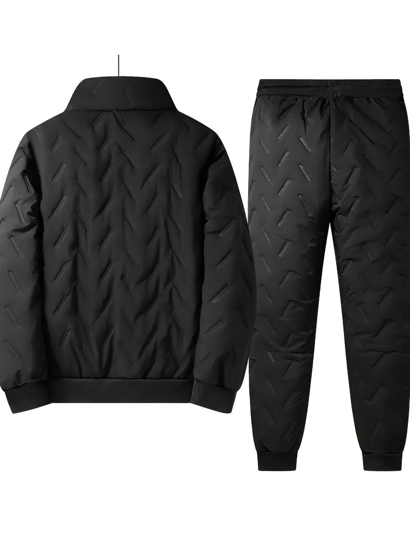 FrostFit™ Ensemble de Sportswear Homme | Veste & Pantalon Doublés Polaire