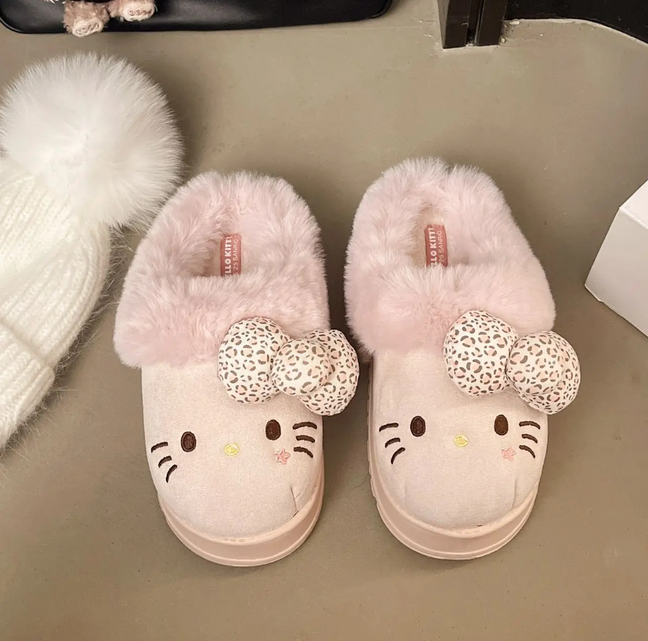 Furina™ – Chaussons Confortables En Fourrure Hello Kitty Pour Femme