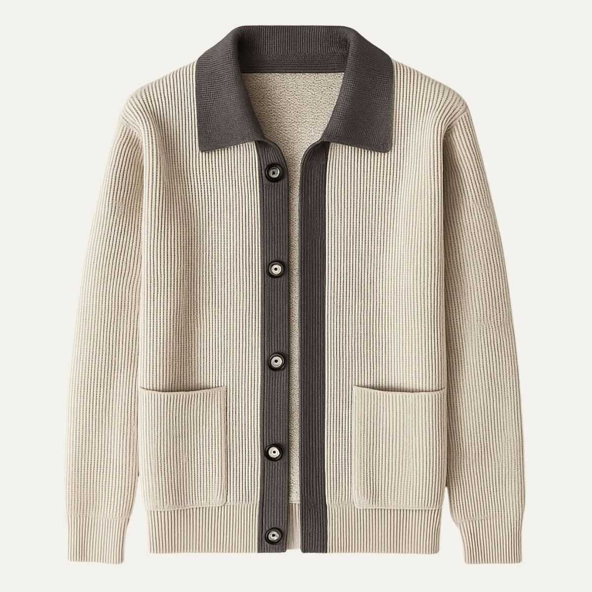 Gilet Homme Coton Boutonné avec Poches