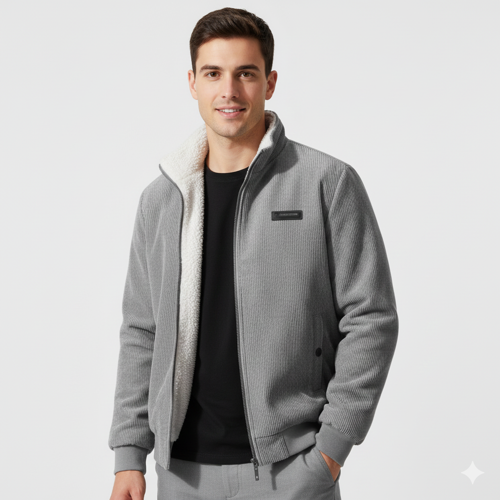 Veste Homme Hiver – Blouson Doublé Chaud et Élégant