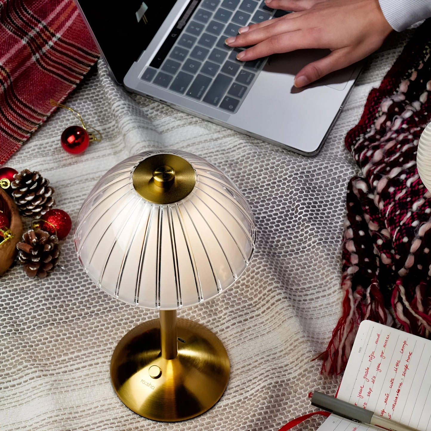 GlintGlow™ – Lampe de Table Rechargeable Sans Fil Design Moderne