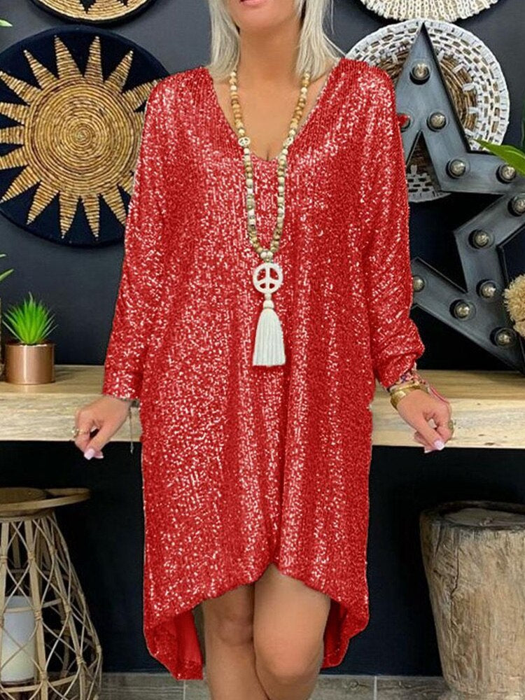 Robe de Cocktail Pailletée Chic pour Femme