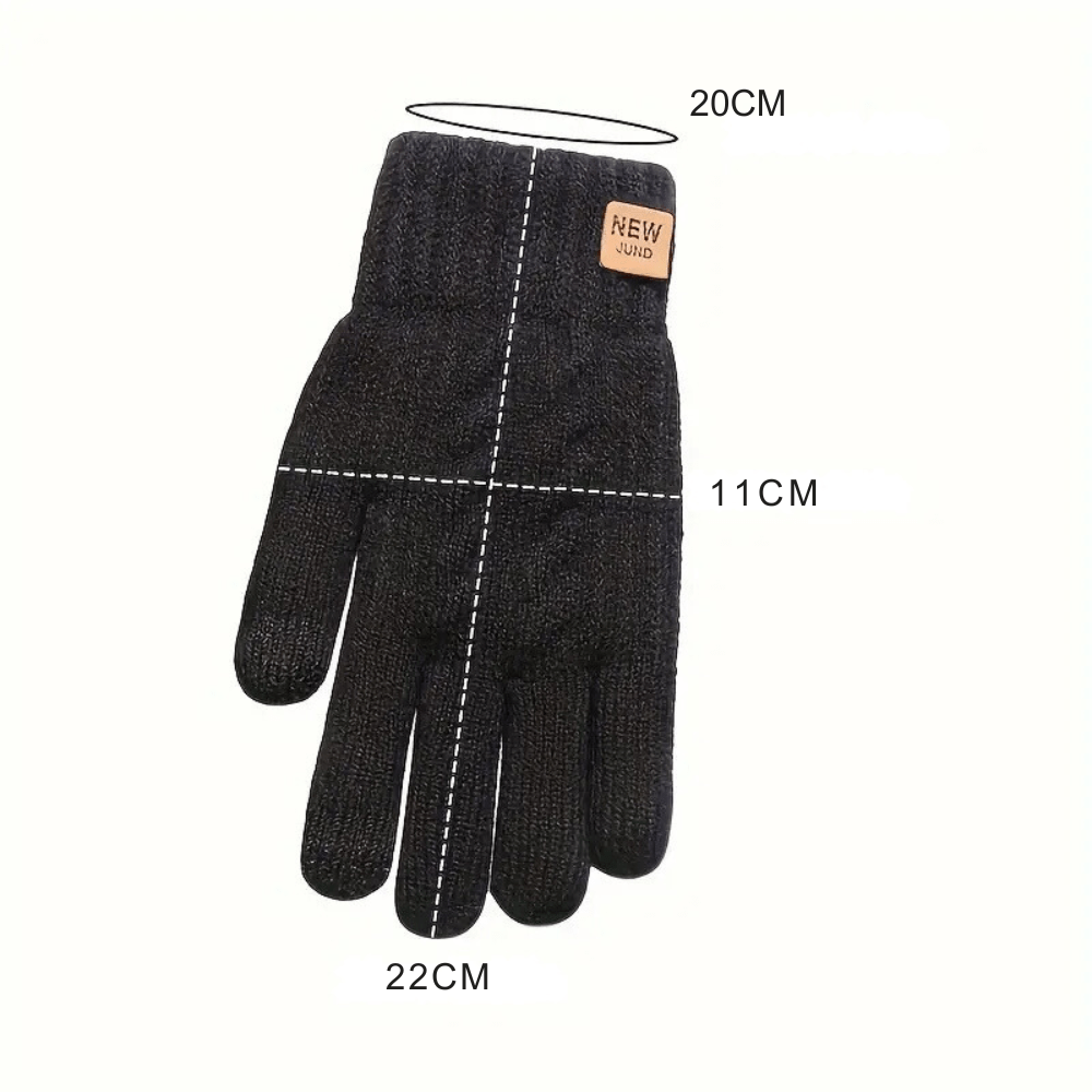 Glovio - Gants Tactiles d'Hiver Doublés en Fourrure