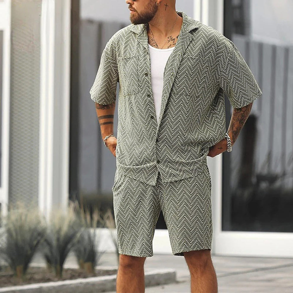 Tenue décontractée homme chemise et short été - PanierRoyale