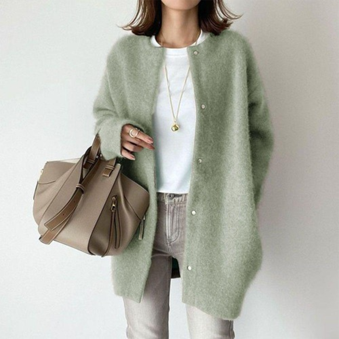 Gilet Femme Tricot Chaud et Élégant pour Automne Hiver
