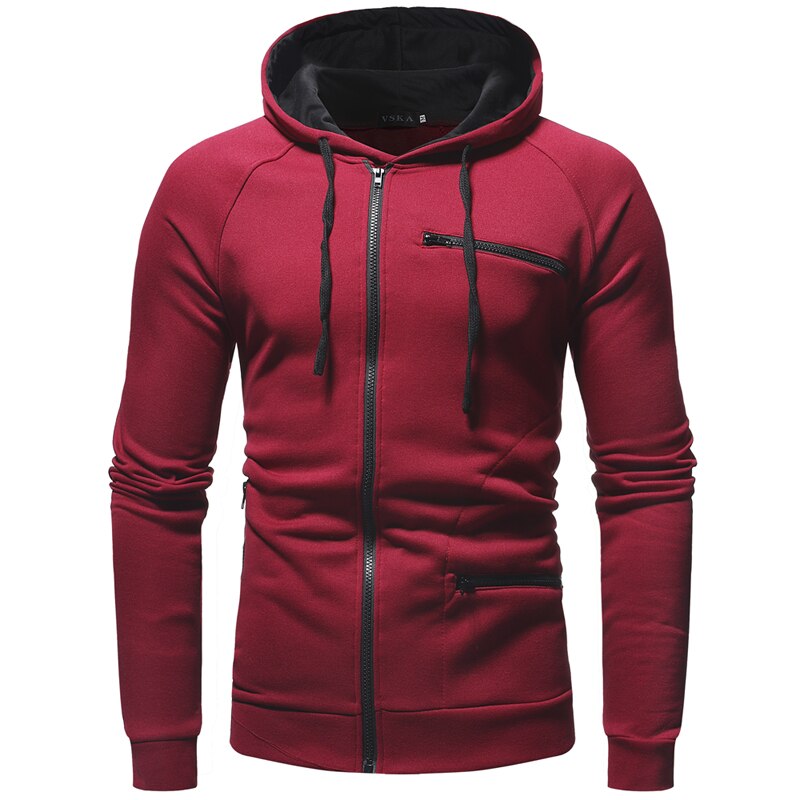 Sweat Capuche Zippé Homme Slim Fit pour Printemps