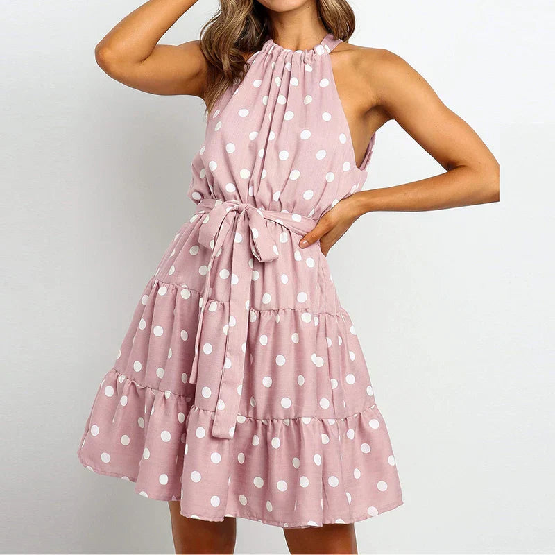 Variant image for Layla™ – Robe d'Été Femme Chic à Pois avec Jupe Volante Ajustable-6