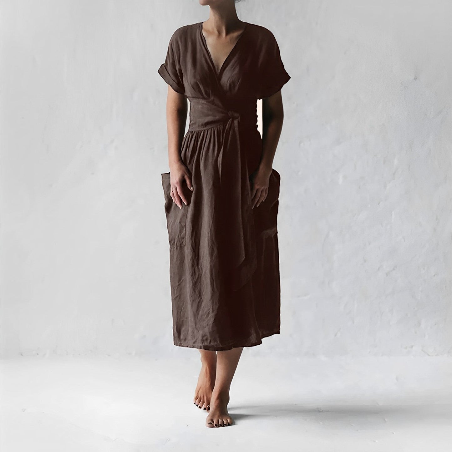Robe Été Légère Manches Courtes pour Femme