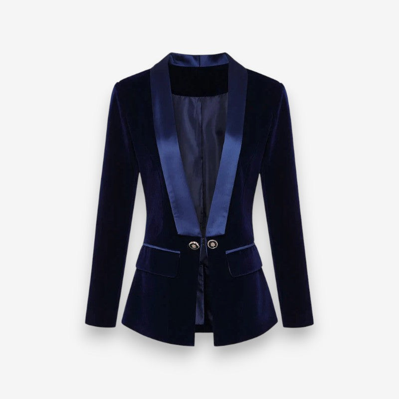 Manteau Femme Col en V avec Poches et Doublure Satinée
