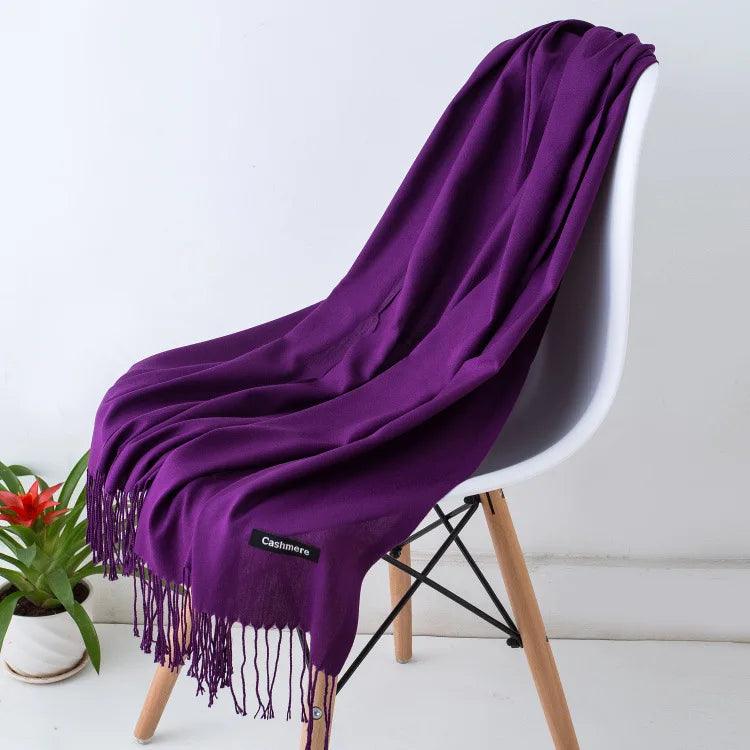 Écharpe Femme Légère Douce avec Franges Chic