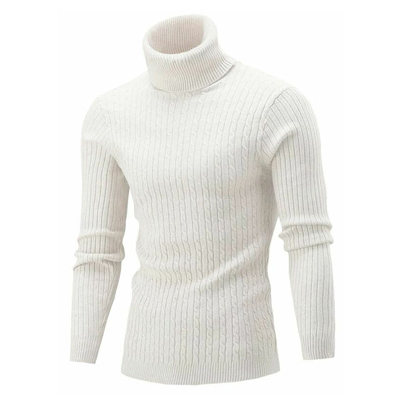 Pull Homme Col Roulé Tricot Doux et Chaud