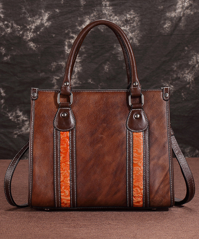 Grand sac à main en cuir de veauemade à la main - EasyApparels