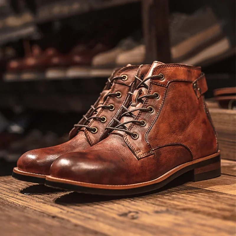 Bottes cuir classiques pour homme