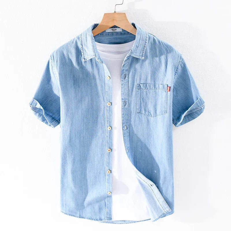 Chemise Homme Denim en Coton Authentic