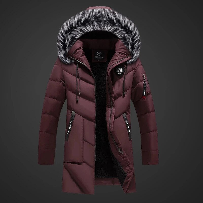 Doudoune Homme Hiver Imperméable avec Capuche Amovible