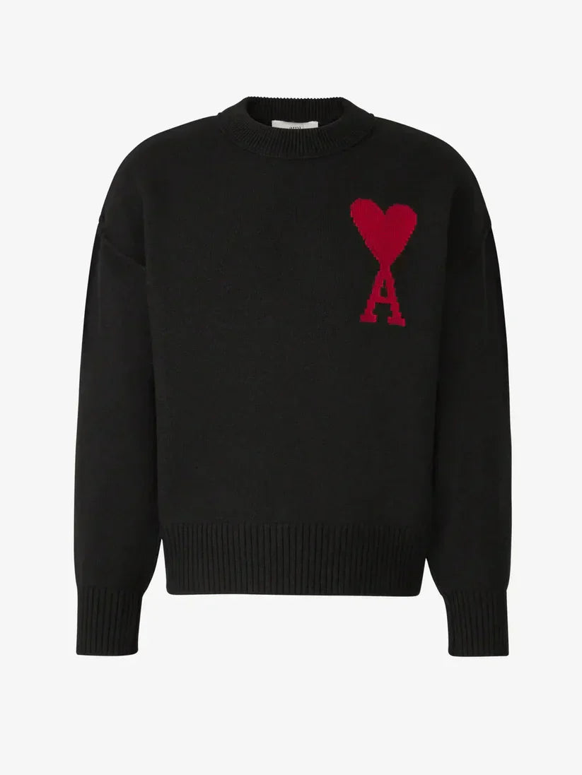 HeartLluxe™ – Pull en Laine Unisexe Élégant avec Broderie de Cœur-1