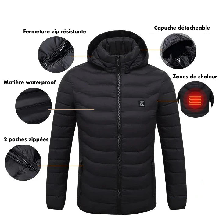 HeatDune™ – Doudoune Chauffante Unisexe avec Batterie Rechargeable