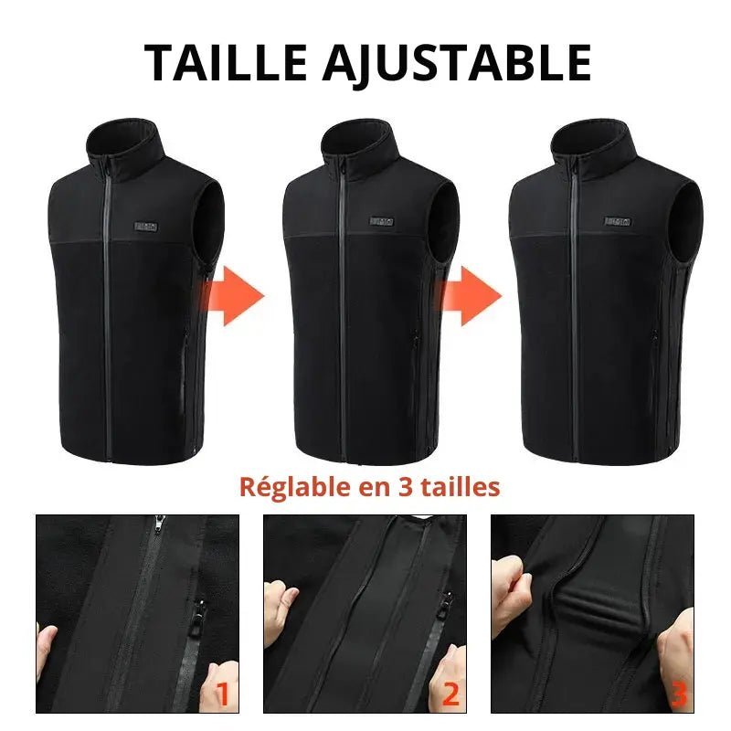 HeatVest™ – Gilet Chauffant Sans Manches Unisex avec Batterie Rechargeable
