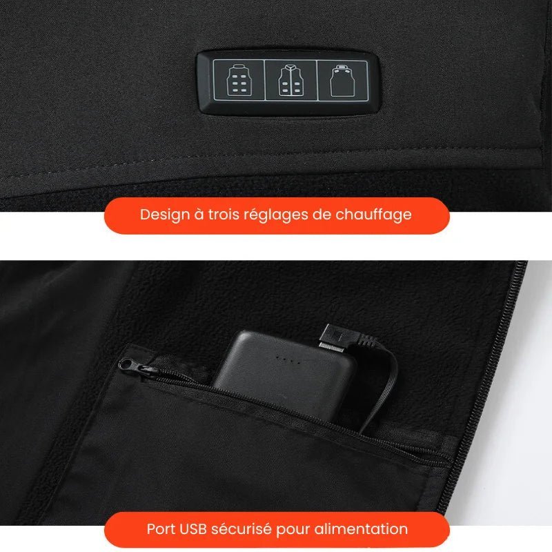 HeatVest™ – Gilet Chauffant Sans Manches Unisex avec Batterie Rechargeable