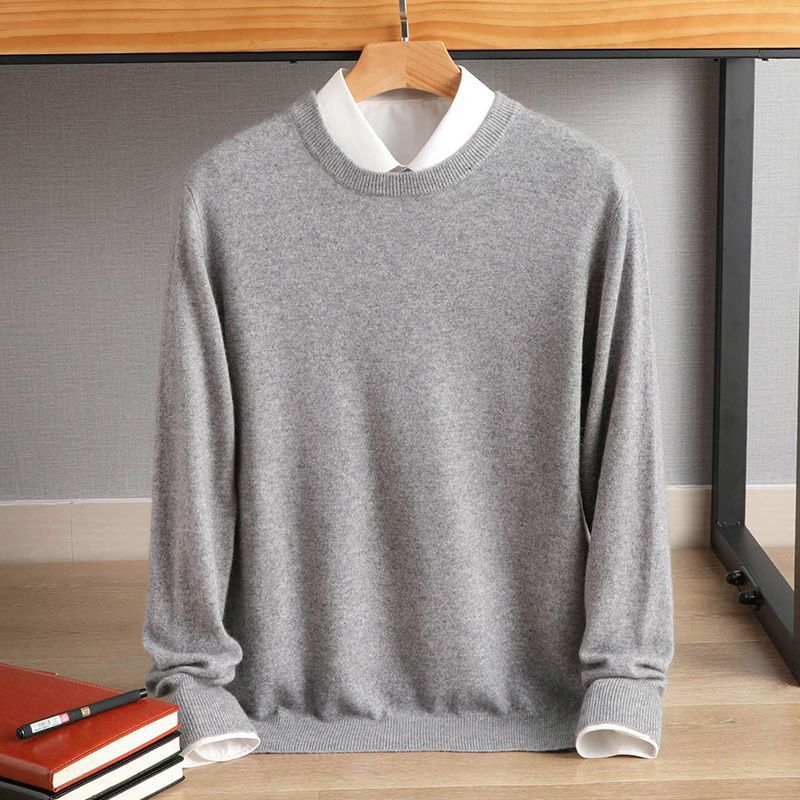 Pullover Homme Classique Col Rond, Élégant pour Travail et Quotidien