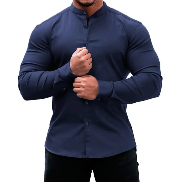 Chemise Homme Élégante à Manches Longues