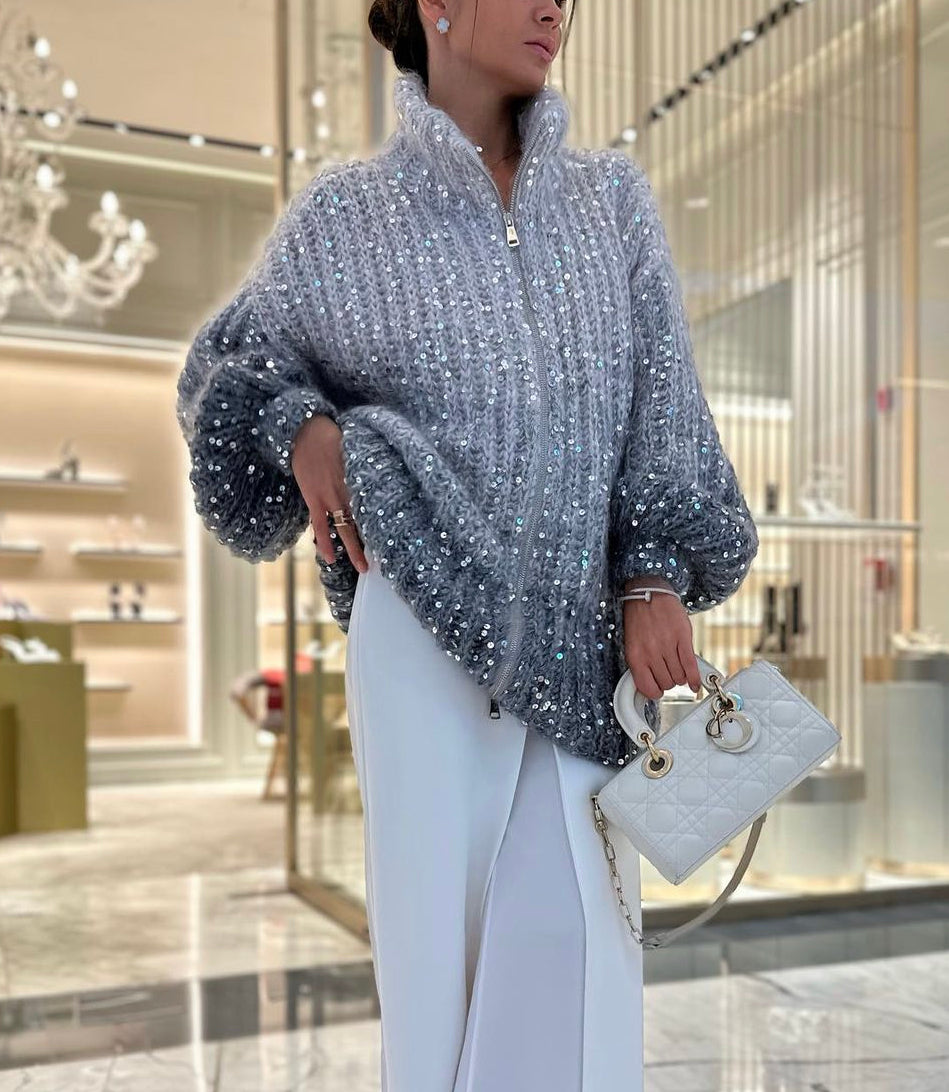 Pull Femme Hiver Élégant au Crochet