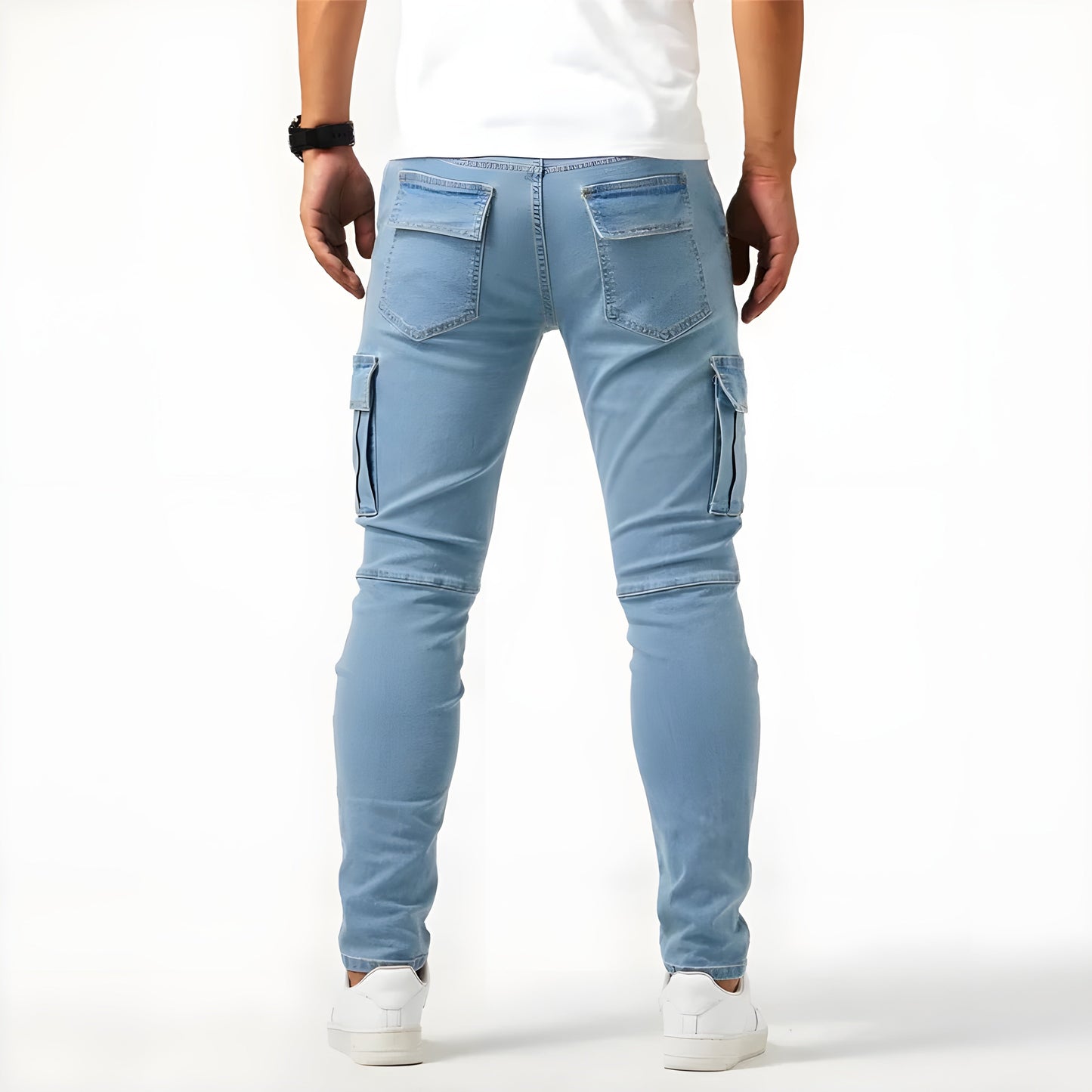 Pantalon Cargo Homme Slim avec Multipoches