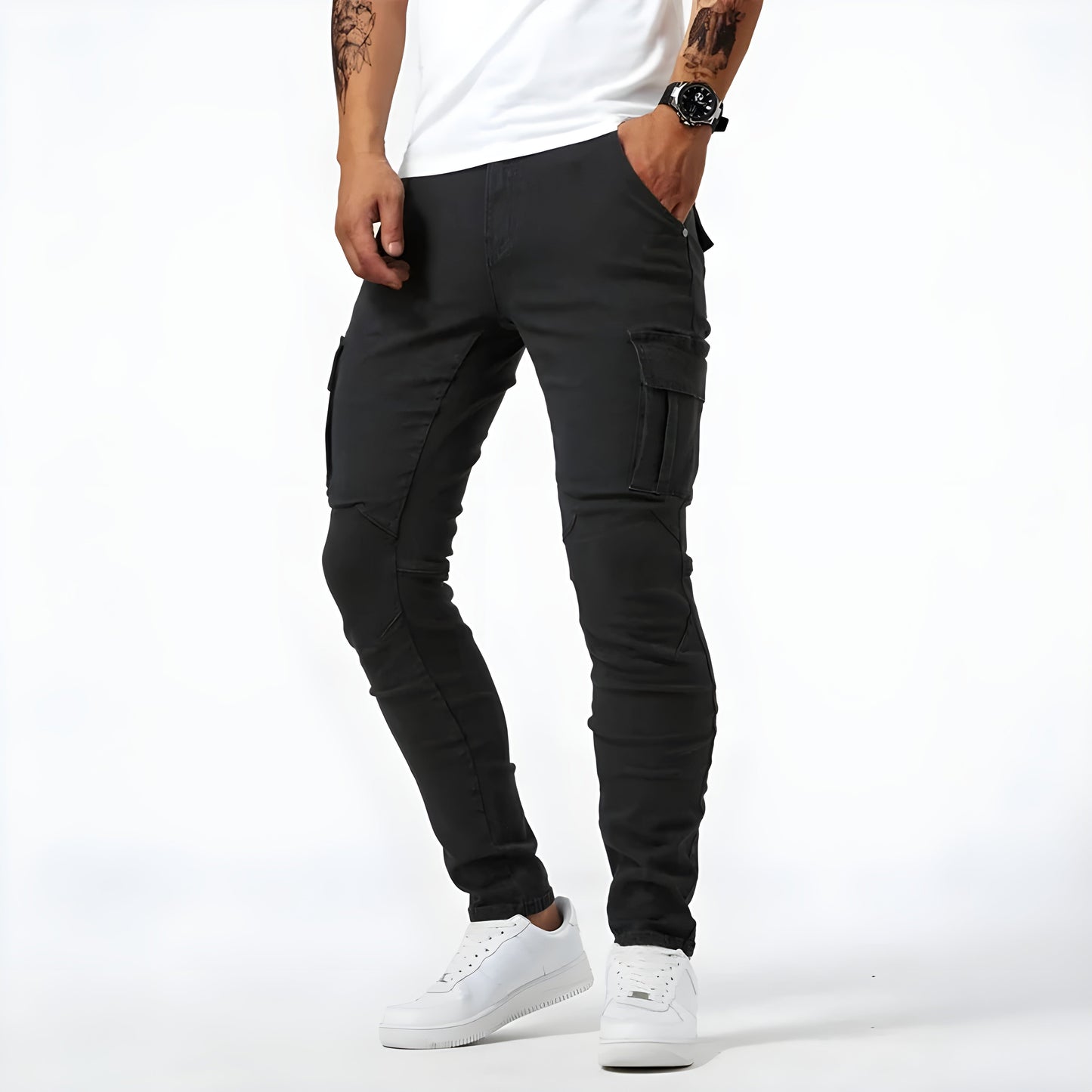 Pantalon Homme Élastique Slim et Confortable
