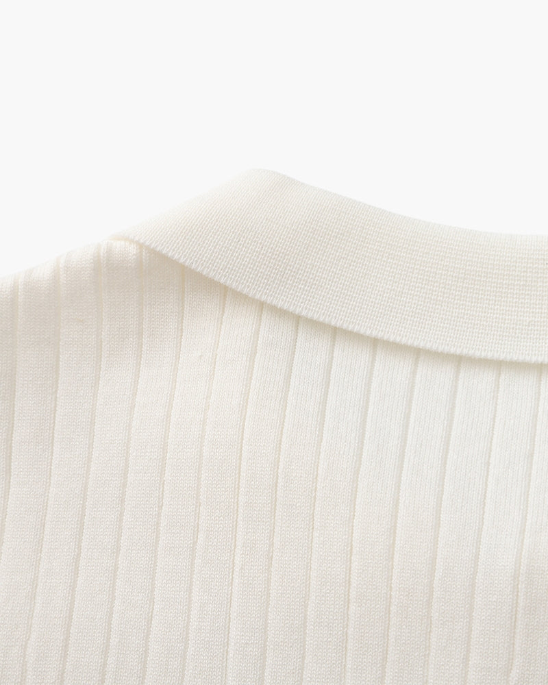 Polo Homme Manches Courtes Fines Rayures