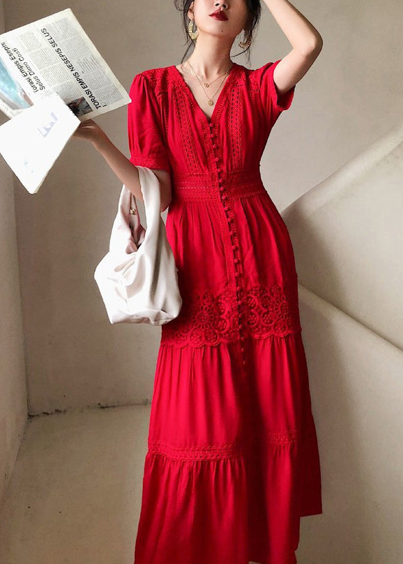 Robe de plage légère en coton avec dentelle - EasyApparels