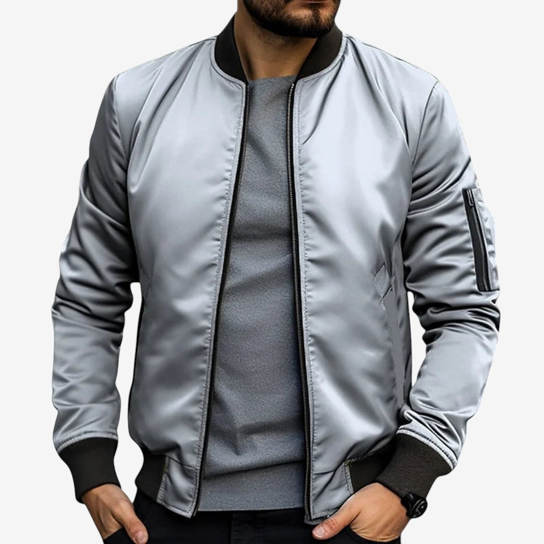 Veste Homme Chic à Manches Longues Col Montant