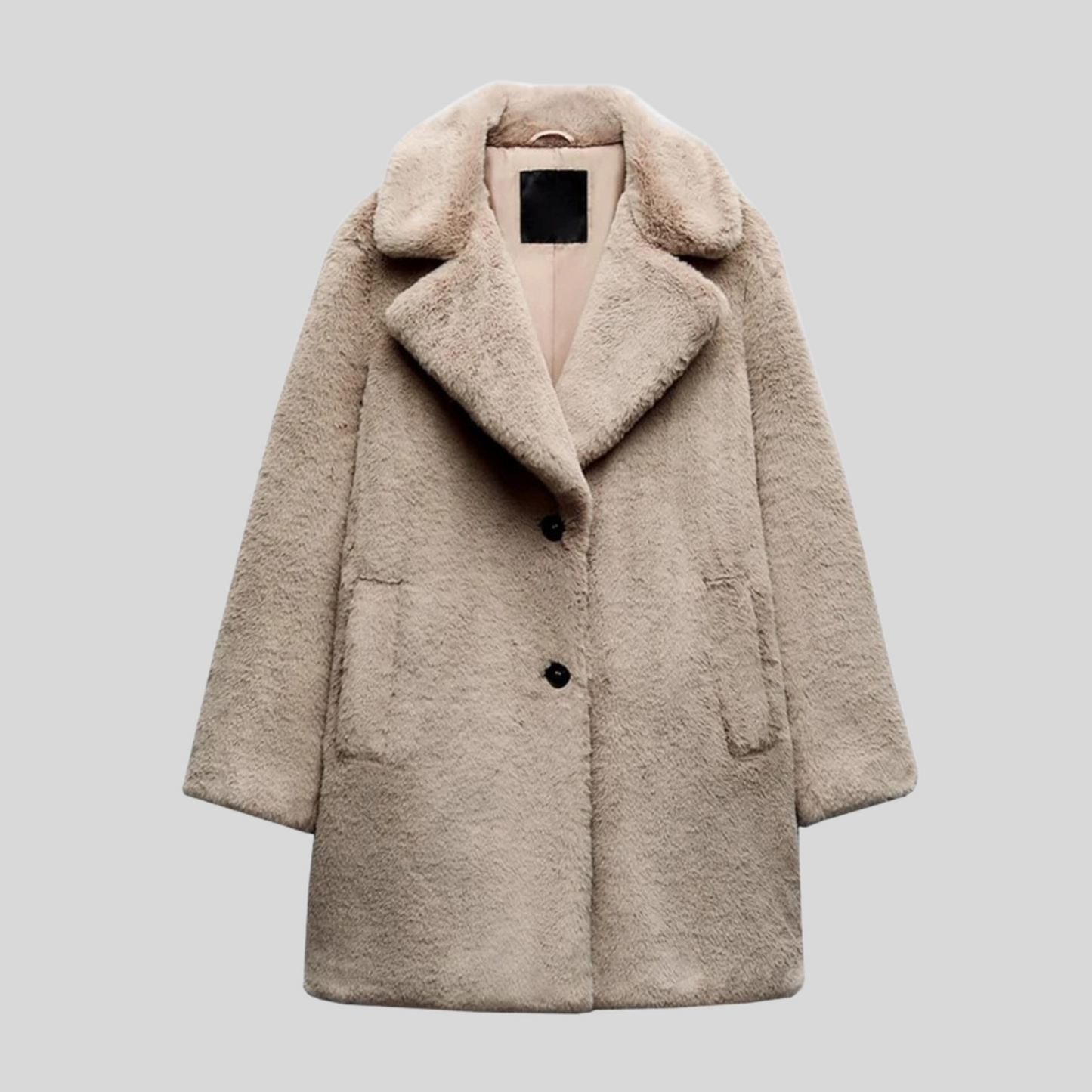 Manteau Femme Col Montant Doublé pour Hiver