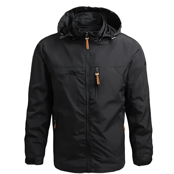 Veste Homme Imperméable avec Capuche et Poches pour Sport Outdoor