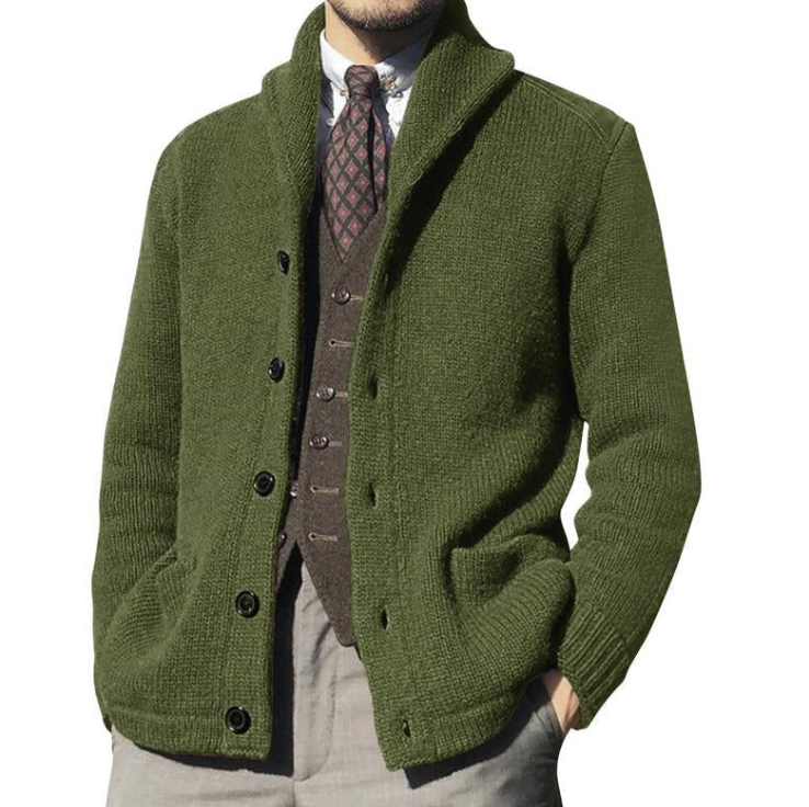 Veste Homme Classique Boutons Cuir