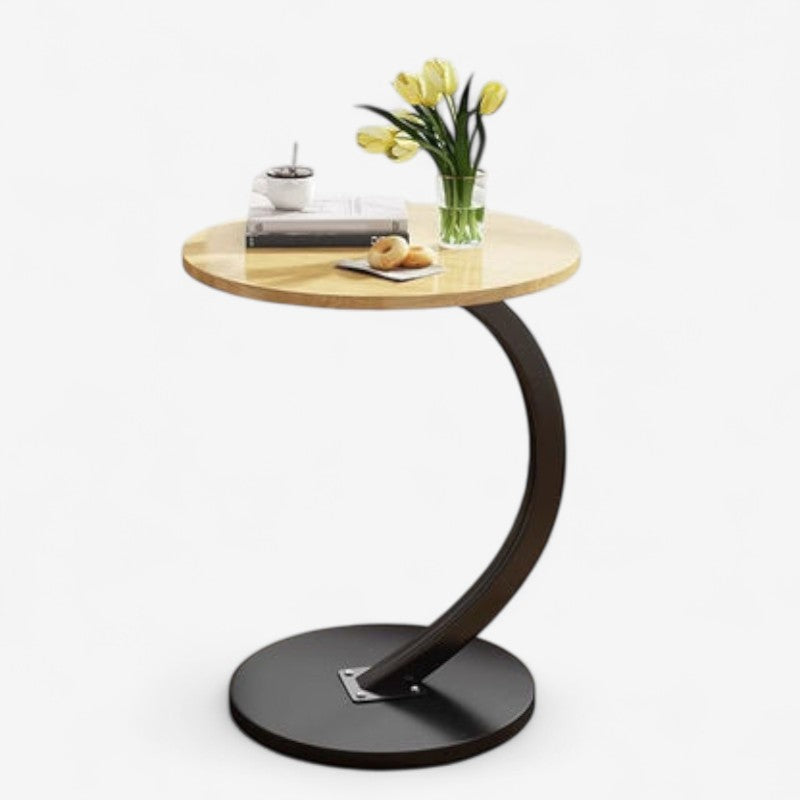 Table Basse Ronde Bois MDF Réglable et Moderne