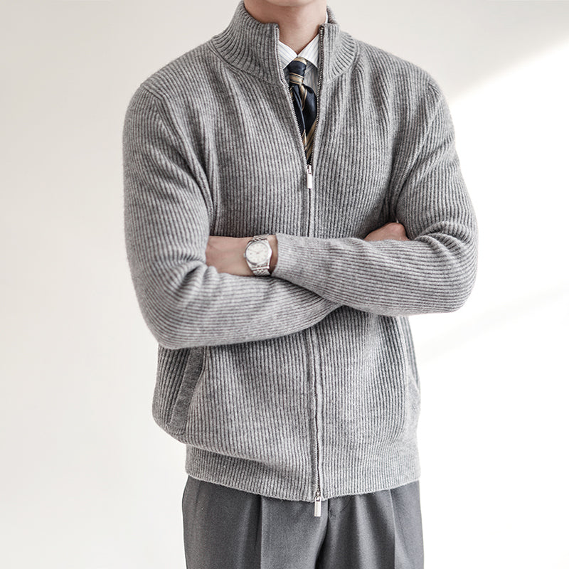 Pull Homme Printemps Col Rond à Fermeture Éclair