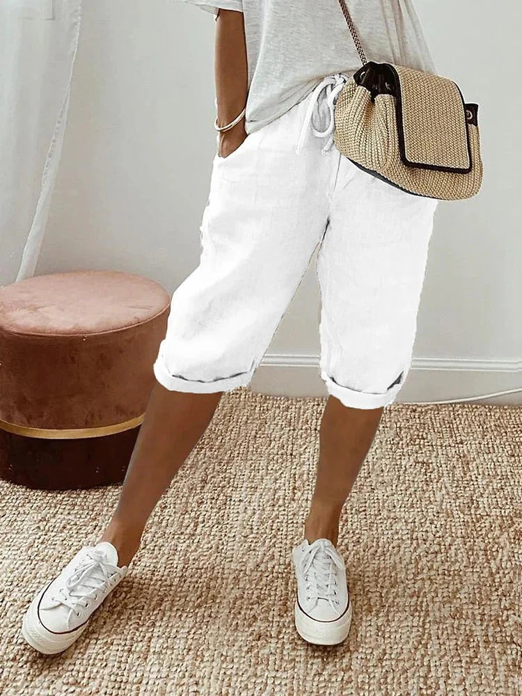 Shorts de Sport Élastiques pour Femme avec Poches