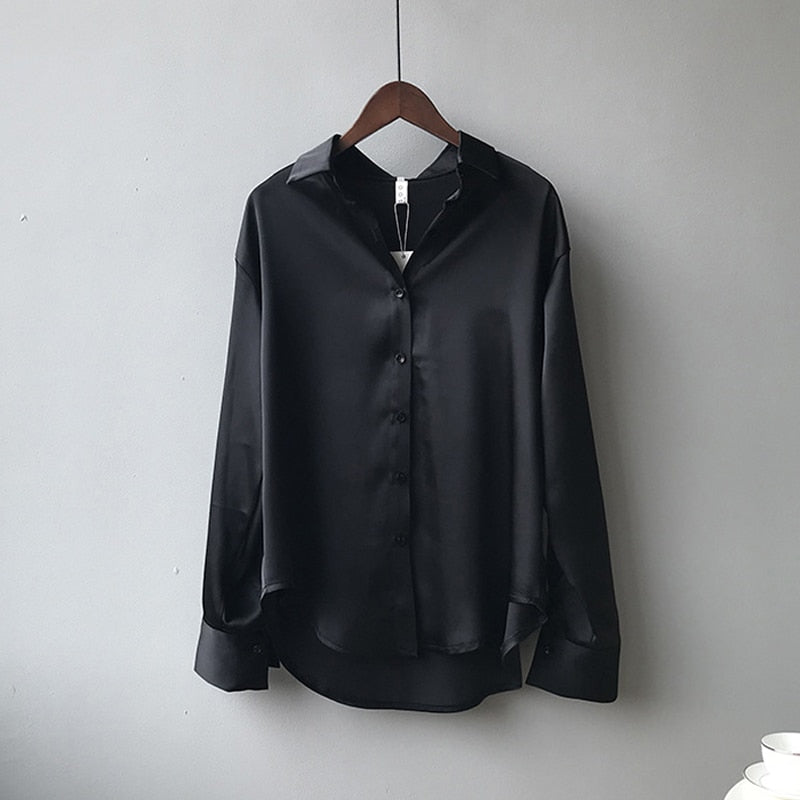 Kring™ – Chemise Femme en Soie Vintage Élégante et Polyvalente