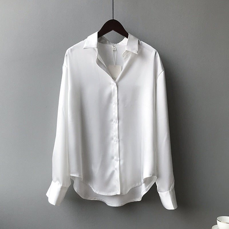 Kring™ – Chemise Femme en Soie Vintage Élégante et Polyvalente