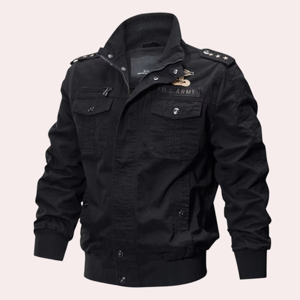 MAXIM - Veste Bombardier pour Hommes avec Plusieurs Compartiments