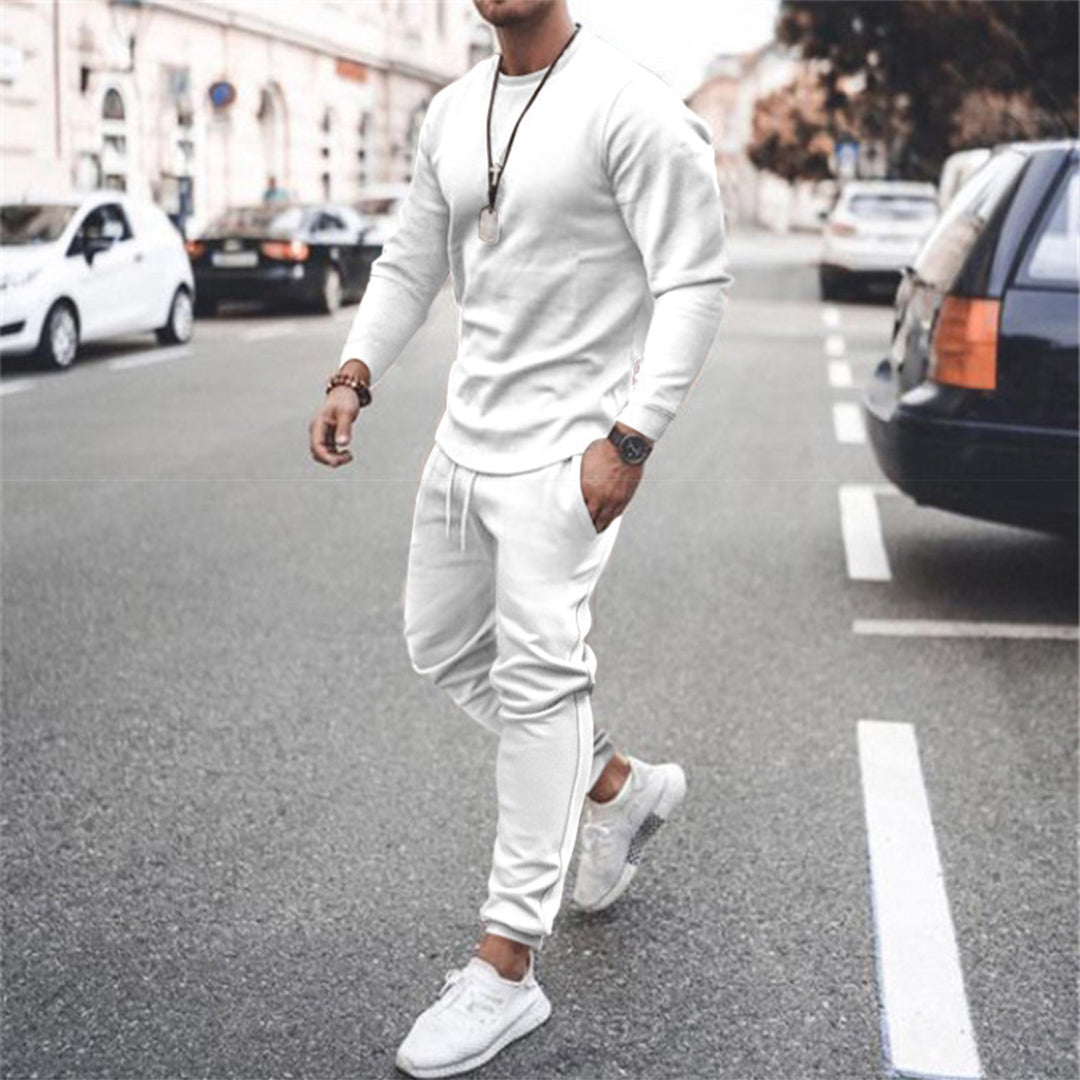 Costume Homme Deux Pièces Élégant avec Chemise et Pantalon Large