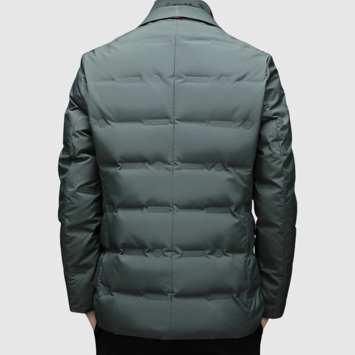 Blazer Homme Matelassé Doublure Chaude Revers Classique