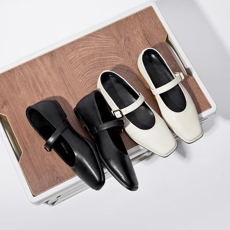 LadyJane™ – Mocassin Femme Mary Jane en Cuir Confortables