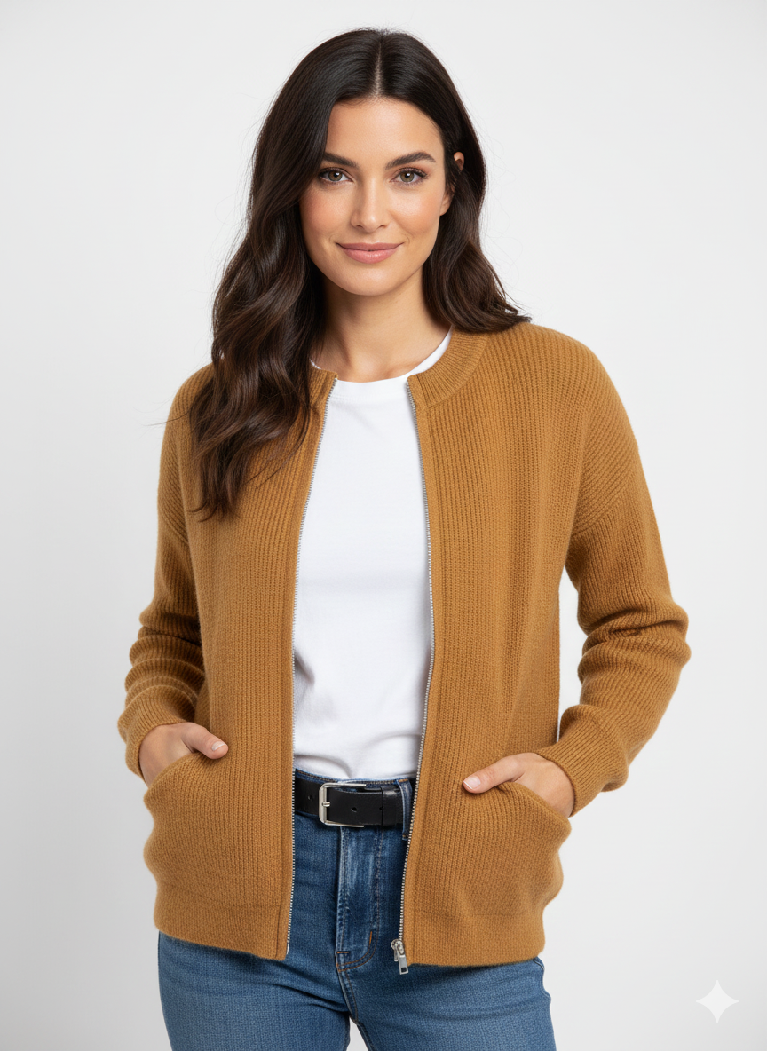 Veste Zippée Femme Confortable et Élégante