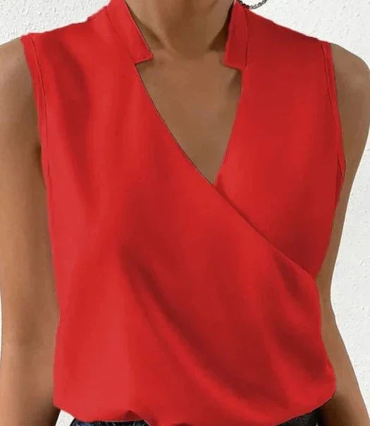 Lillia™ – Haut Femme Élégant Sans Manches en Tissu de Haute Qualité